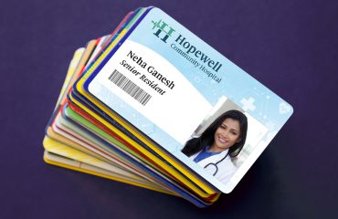 Stack of PVC ID cards