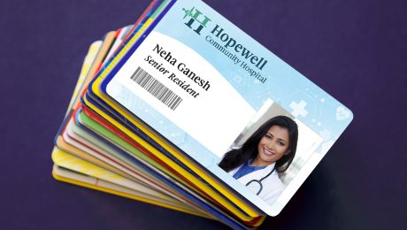 Stack of PVC ID cards